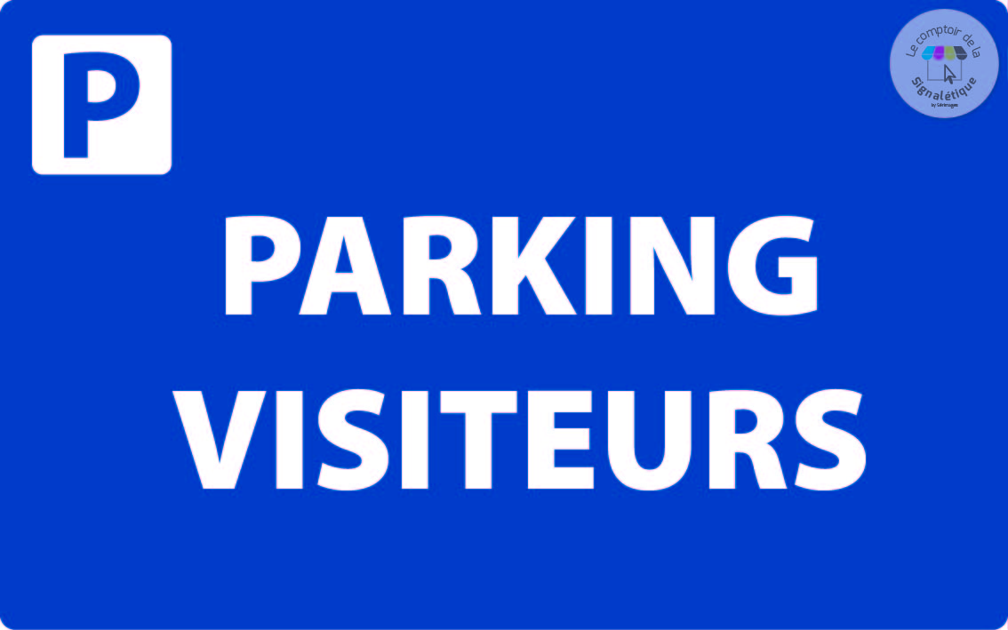 Panneau de Parking 400 x 250 mm - Visiteurs