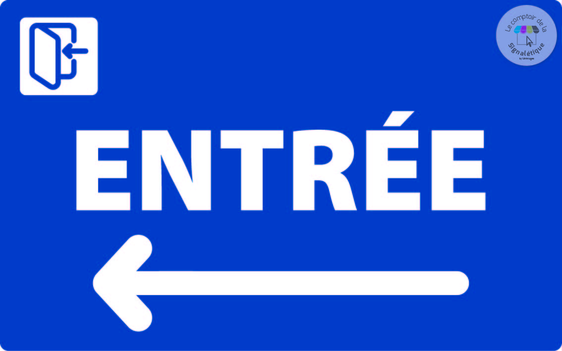 Panneau de Parking 400 x 250 mm - Entrée gauche
