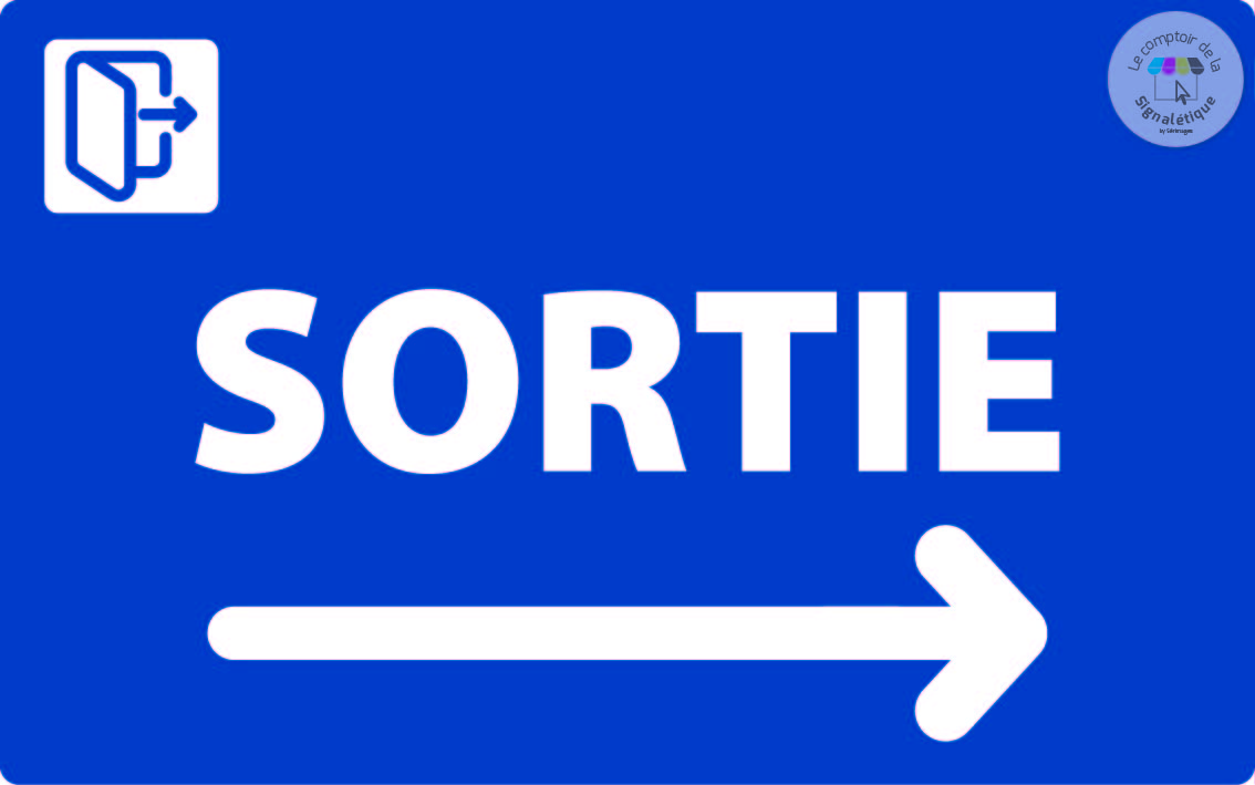 Panneau de Parking 400 x 250 mm - Sortie droite