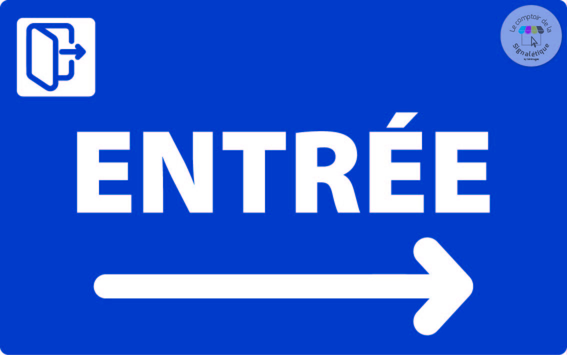 Panneau de Parking 400 x 250 mm - Entrée droite