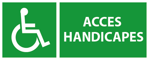 Panneau secours et évacuation 200 x 80 mm - Accès PMR