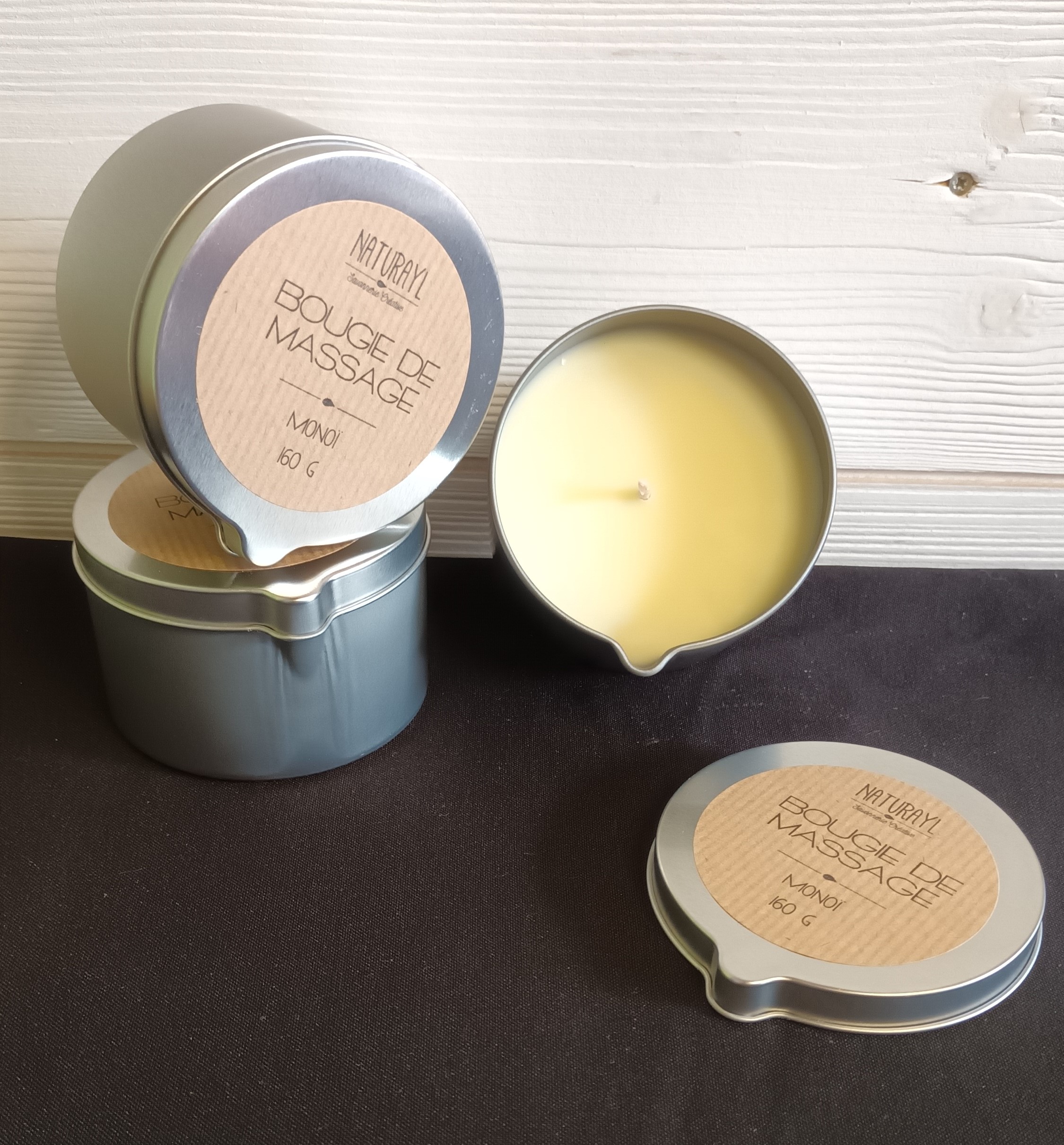 bougie de massage monoï Graines de Love
