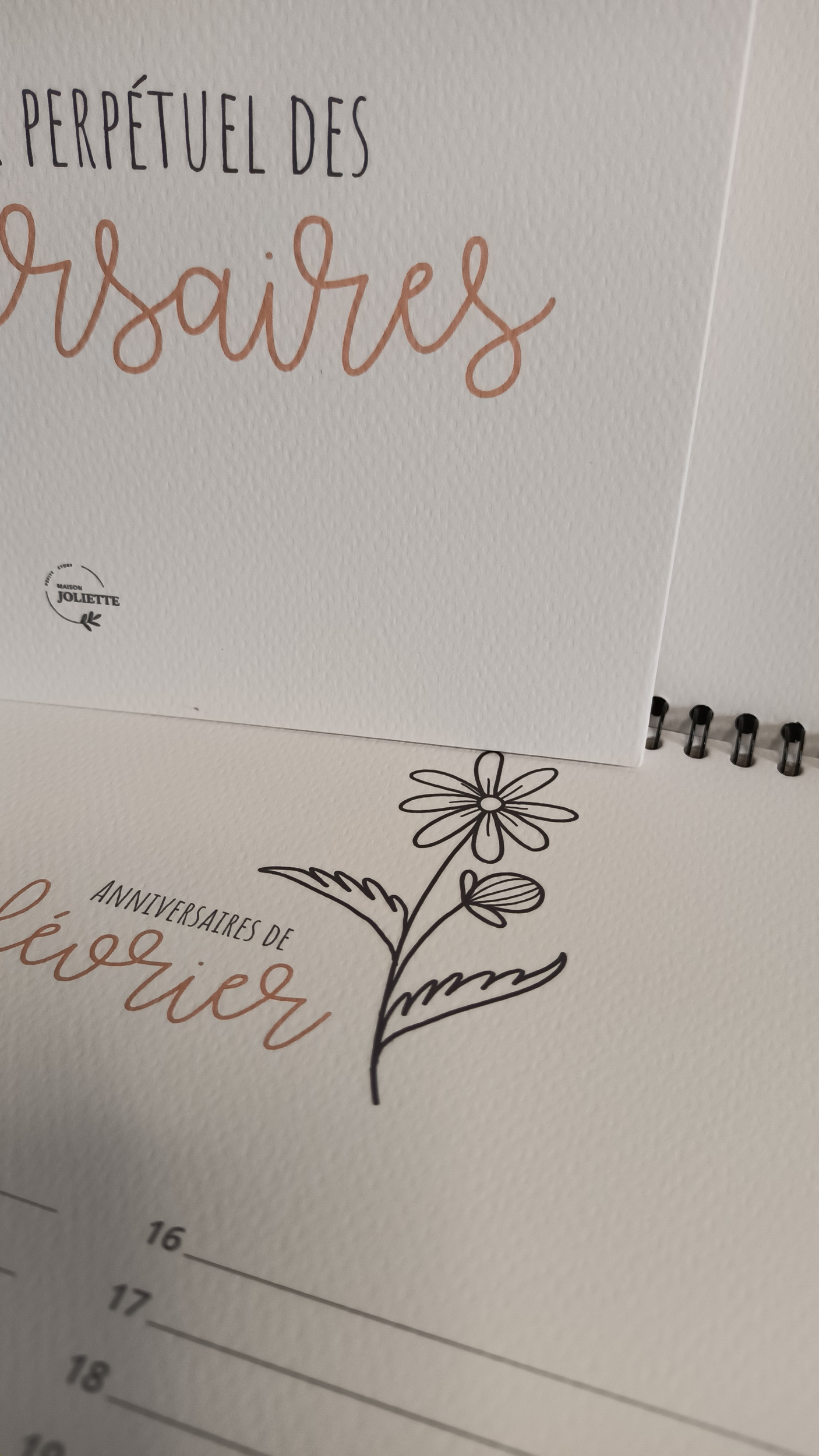 calendrier perpétuel des anniversaires Graines de Love