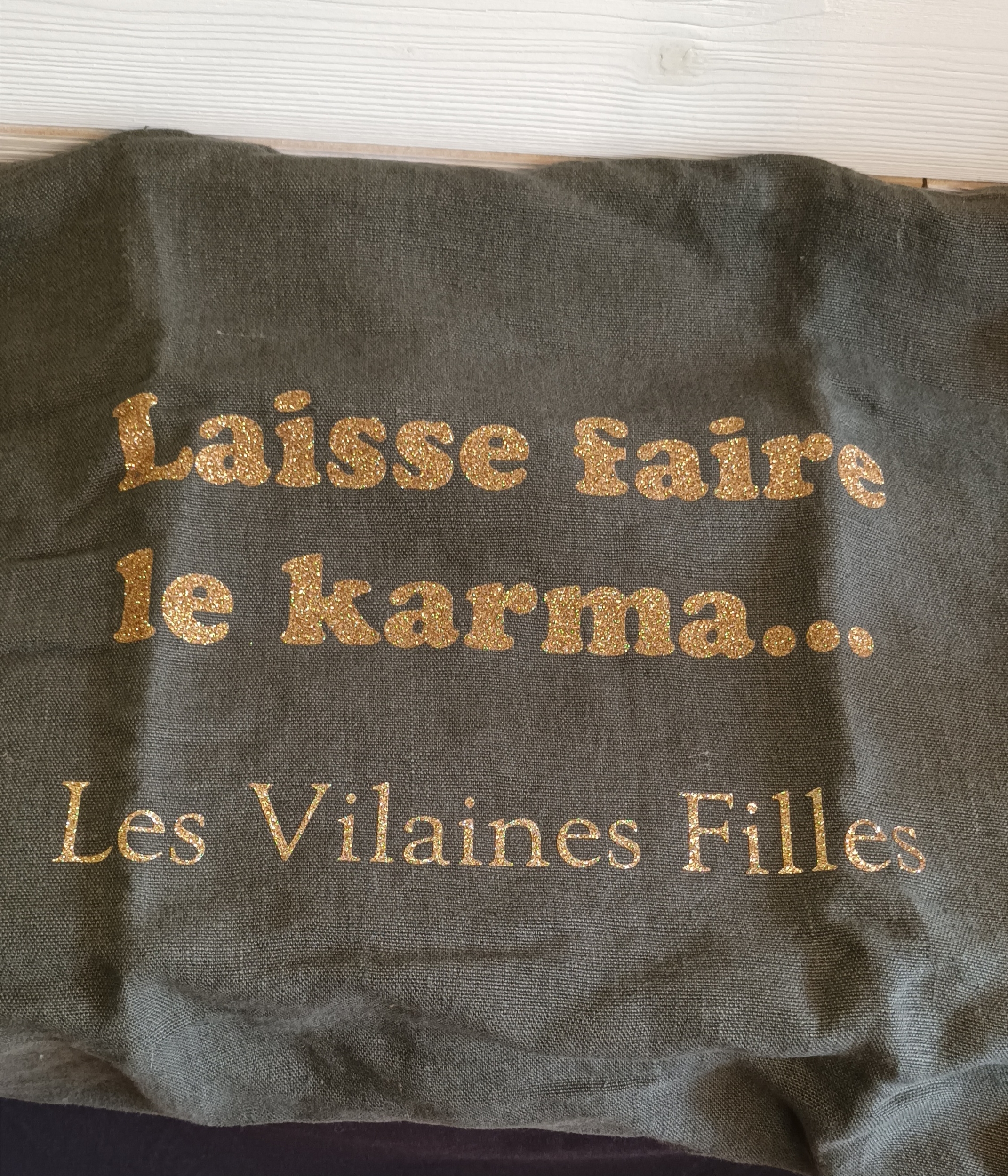 Sac tissu Laisse faire le karma 2 Graines de Love