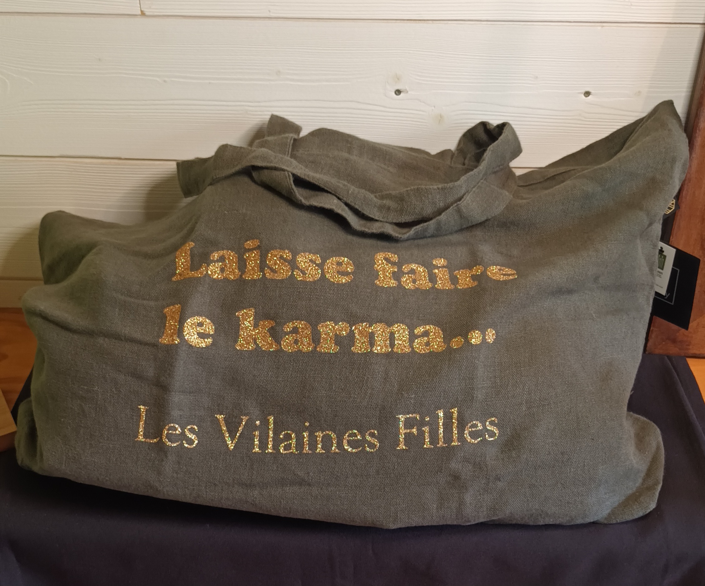 Sac tissu Laisse faire le karma Graines de Love