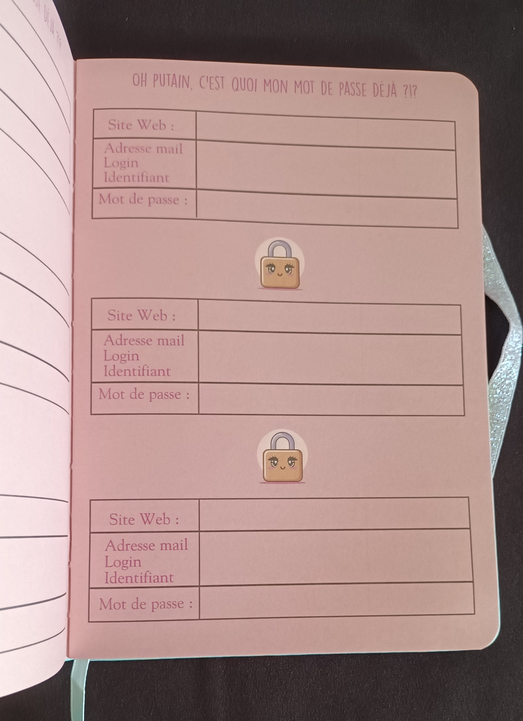 Carnet mot de passe Graines de love 2