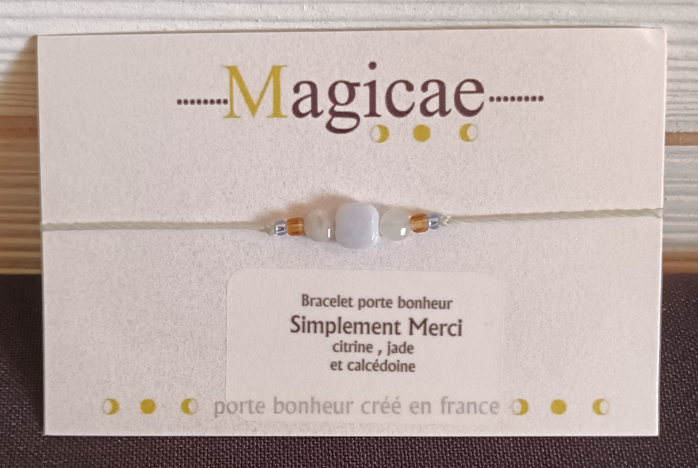 Bracelet porte bonheur Simplement merci Graines de love