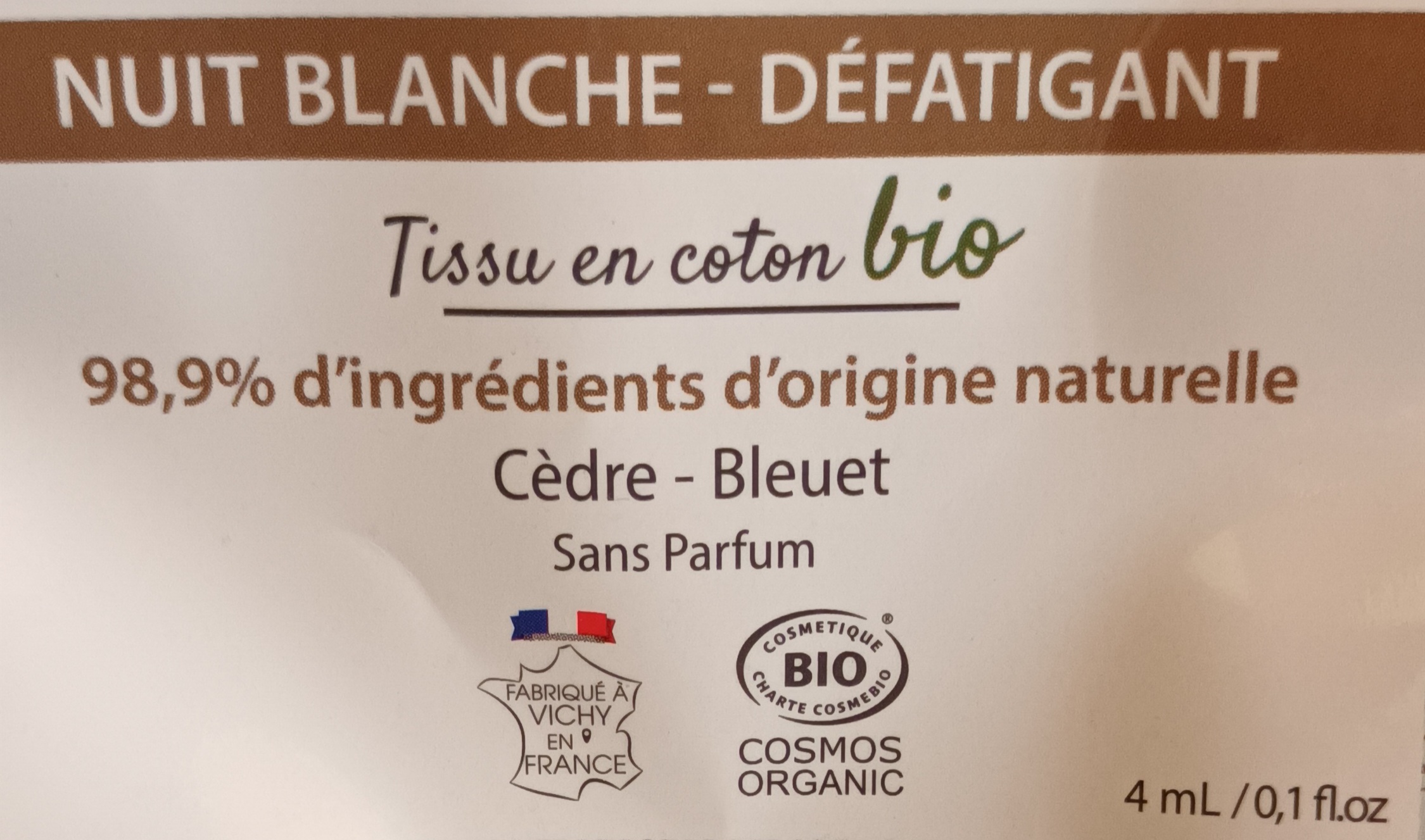 Masque visage bio tissu Graines de Love