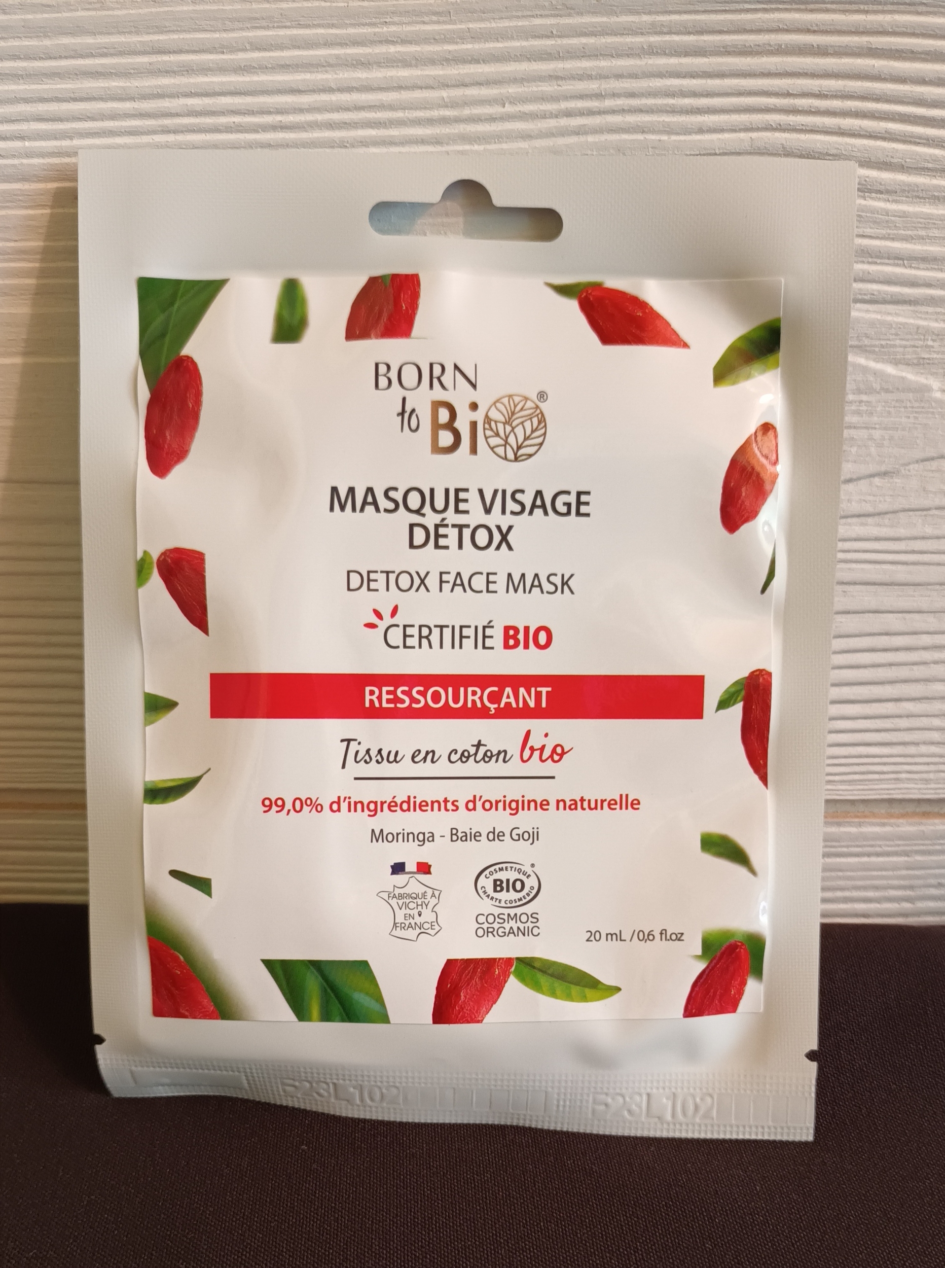 Masque visage bio tissu Graines de Love
