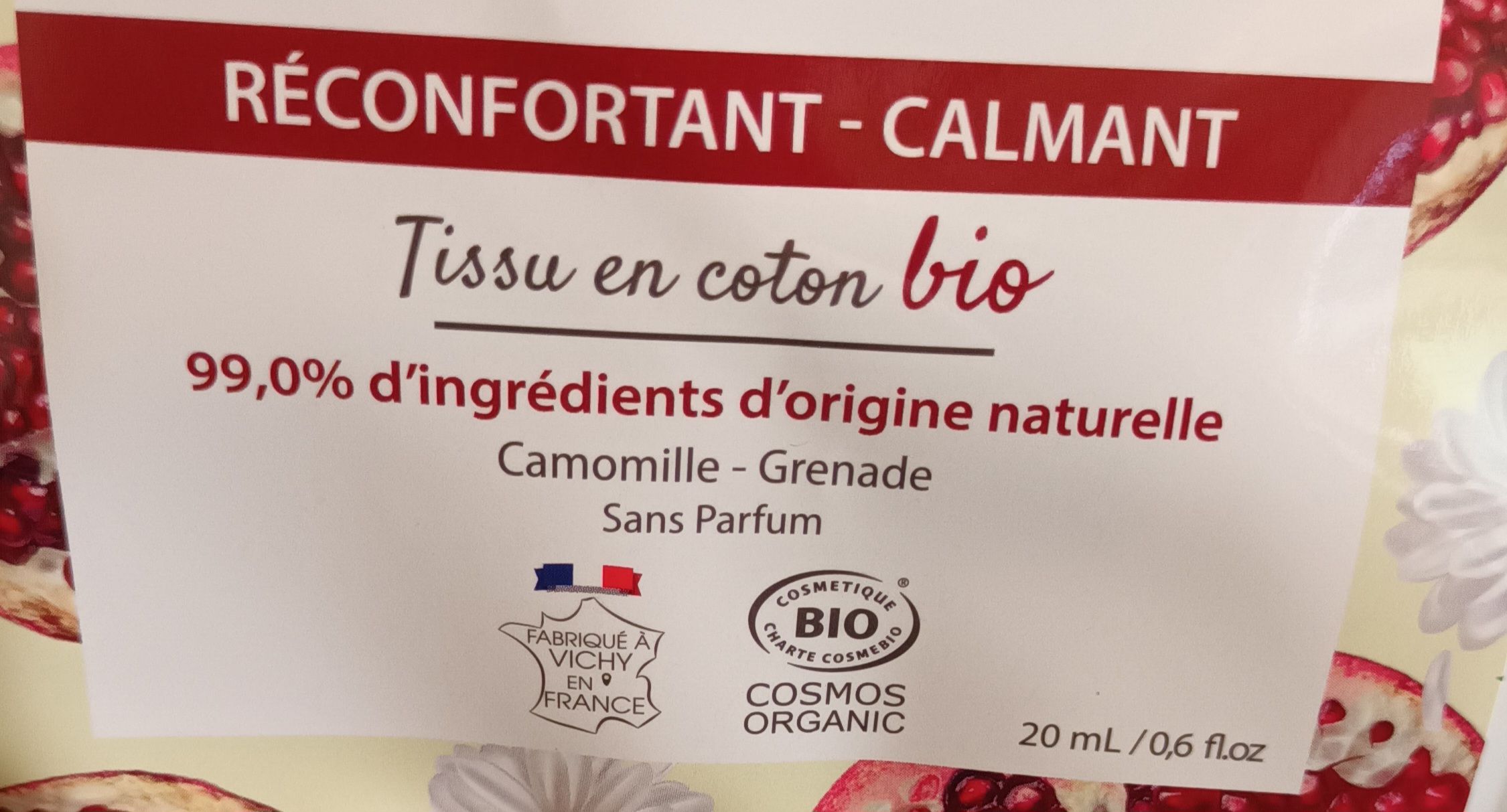 Masque visage bio tissu Graines de Love