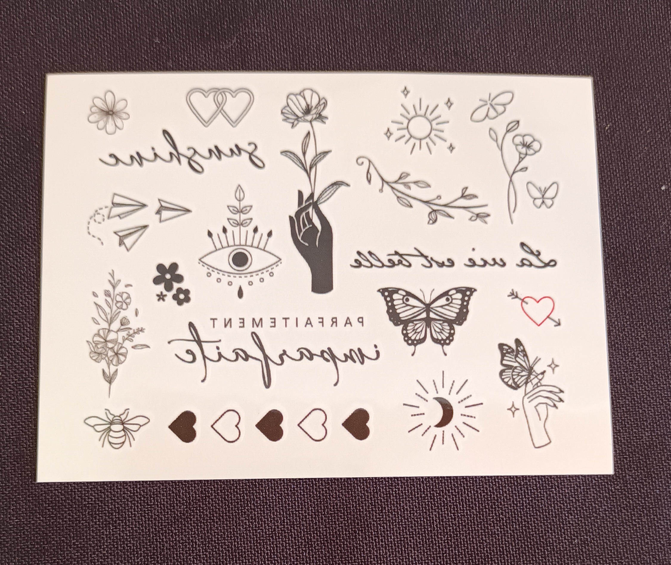 Tatouages éphémères Graines de Love