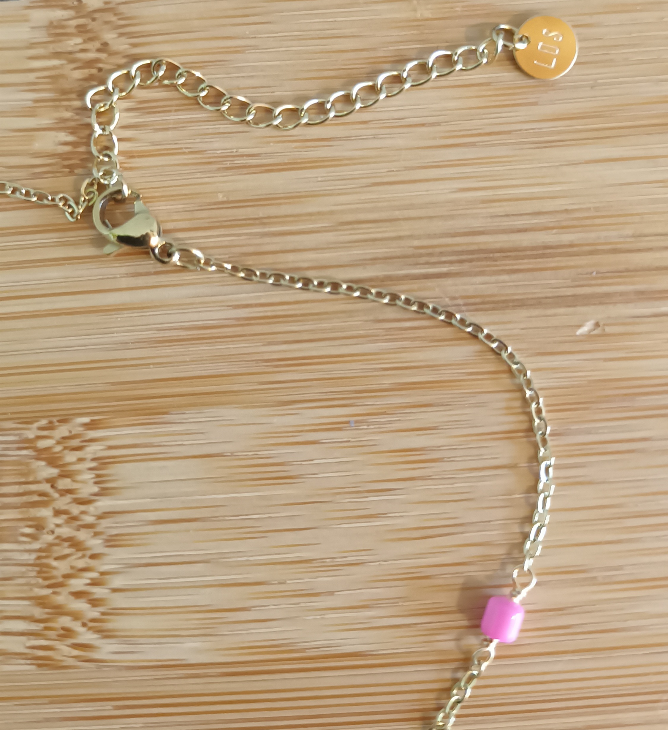 Chaîne de cheville nacre rose Graines de Love