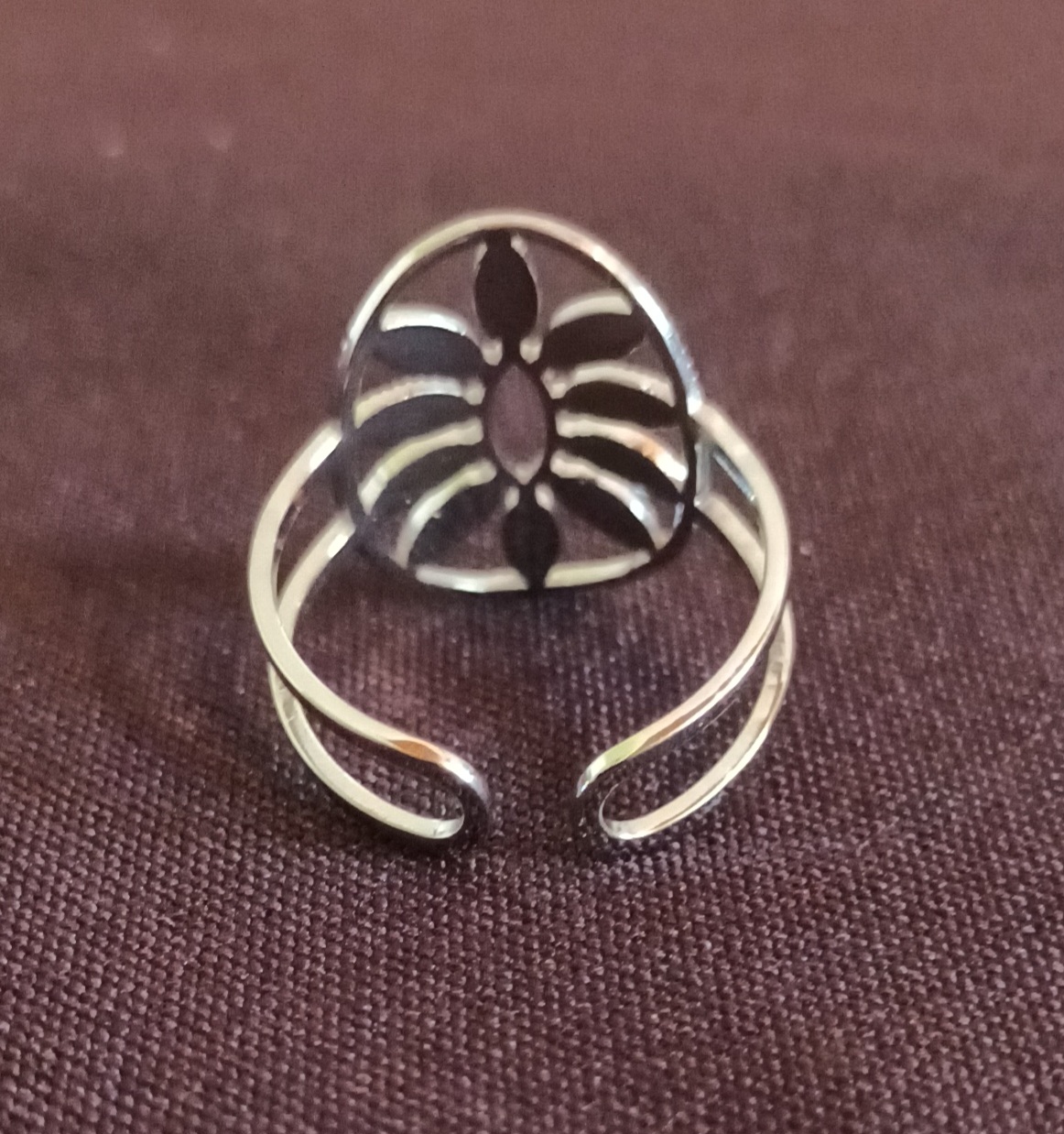 Bague couronne feuilles argentée Graines de Love