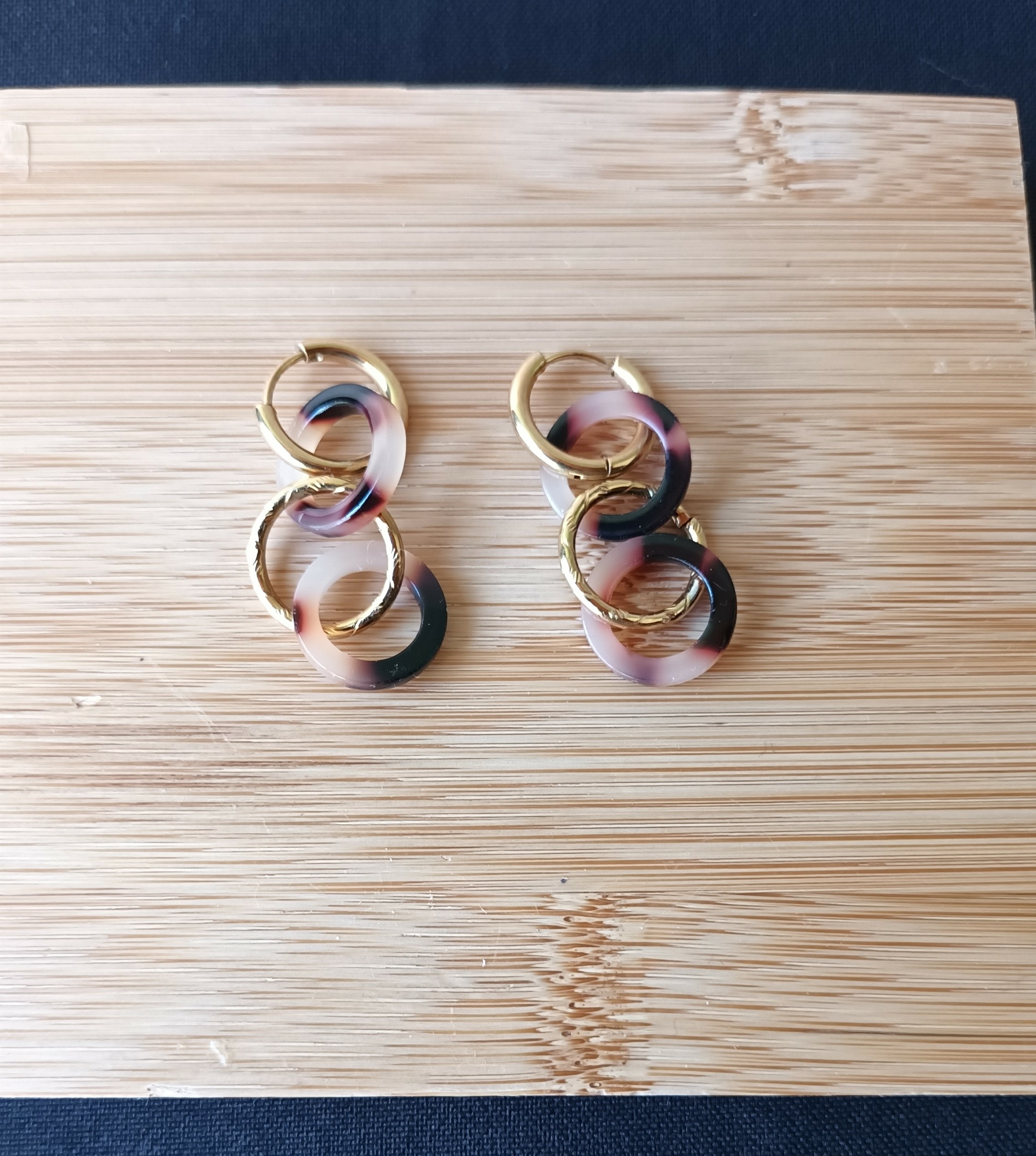 Boucles d'oreilles anneaux léopard Graines de Love