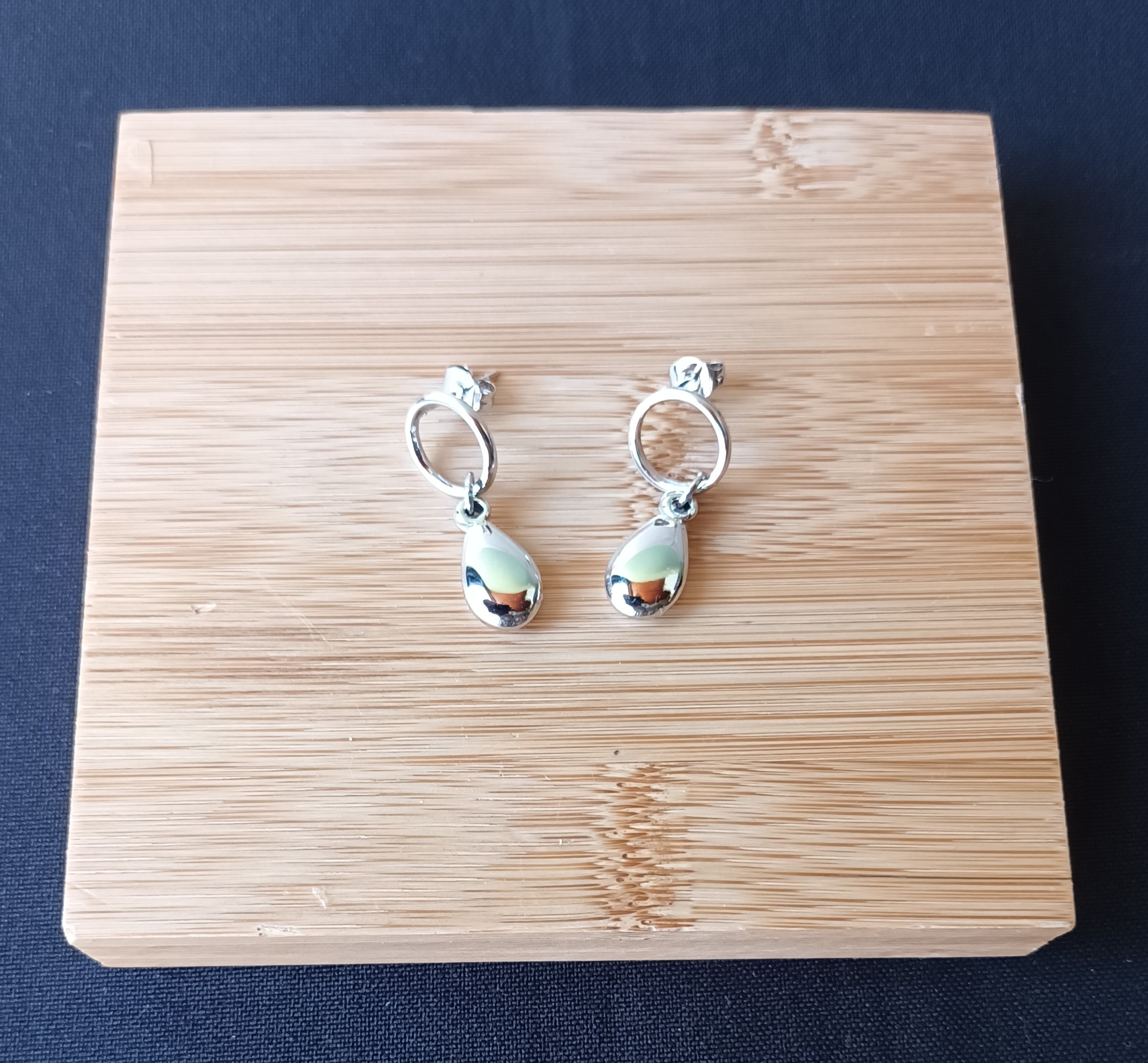 Boucles d'oreilles gouttes pendantes argent Graines de Love