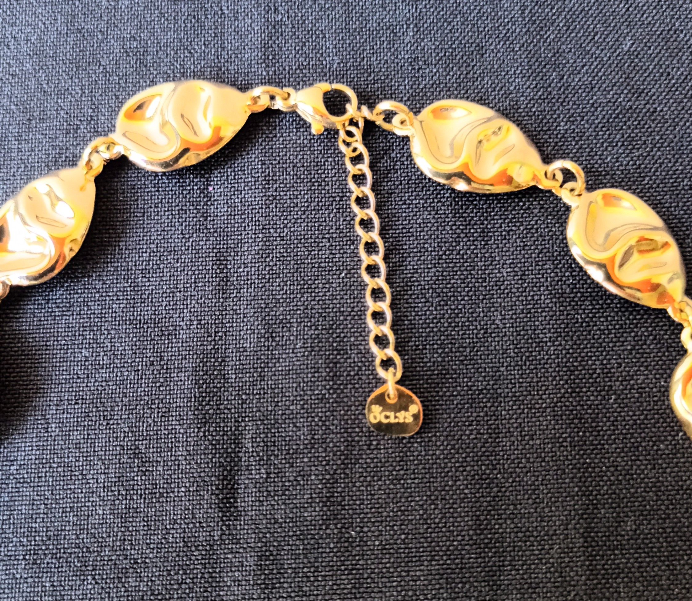 Collier martelé or 1 Graines de Love