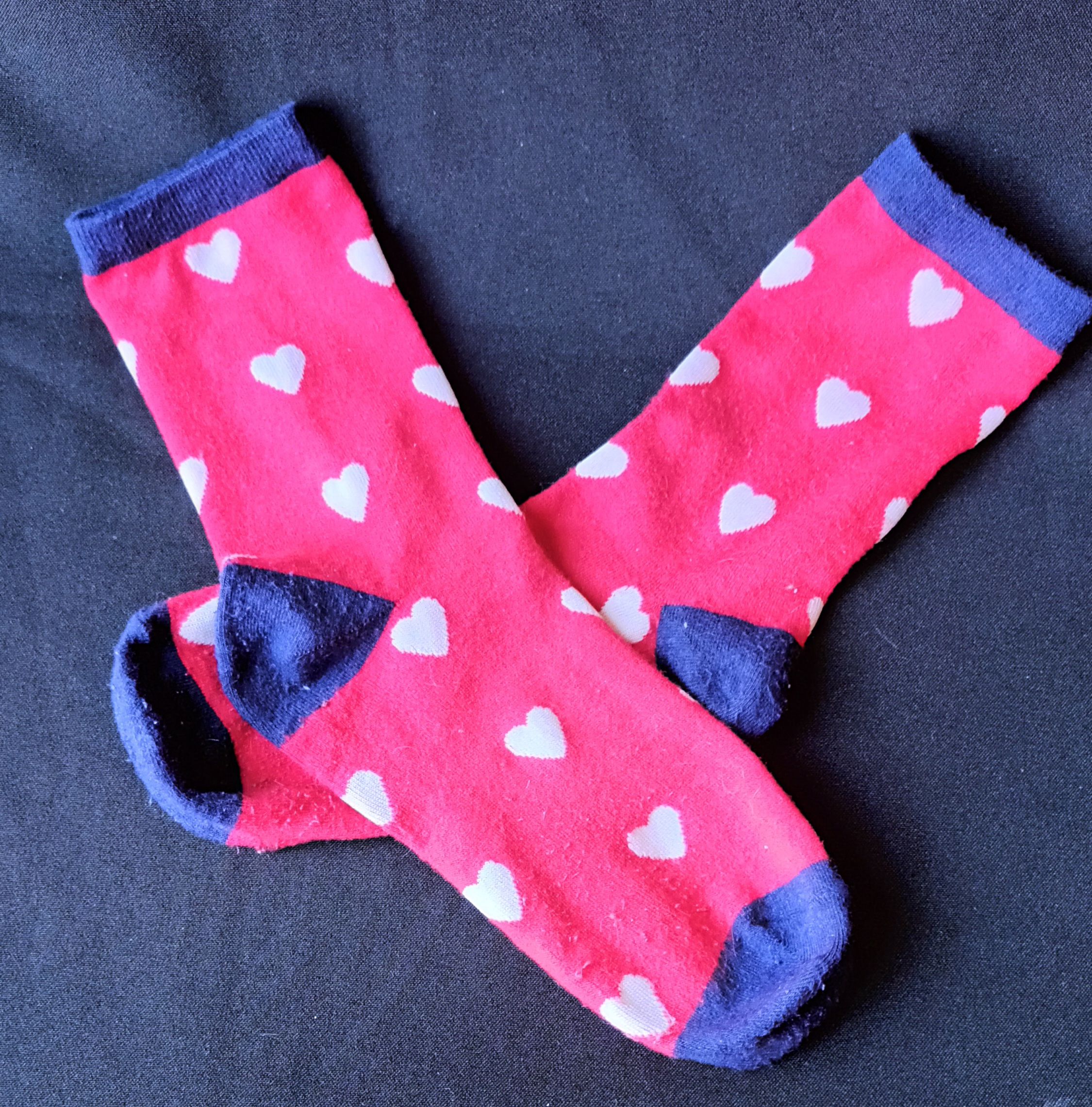 Chaussettes rouge coeurs Graines de Love