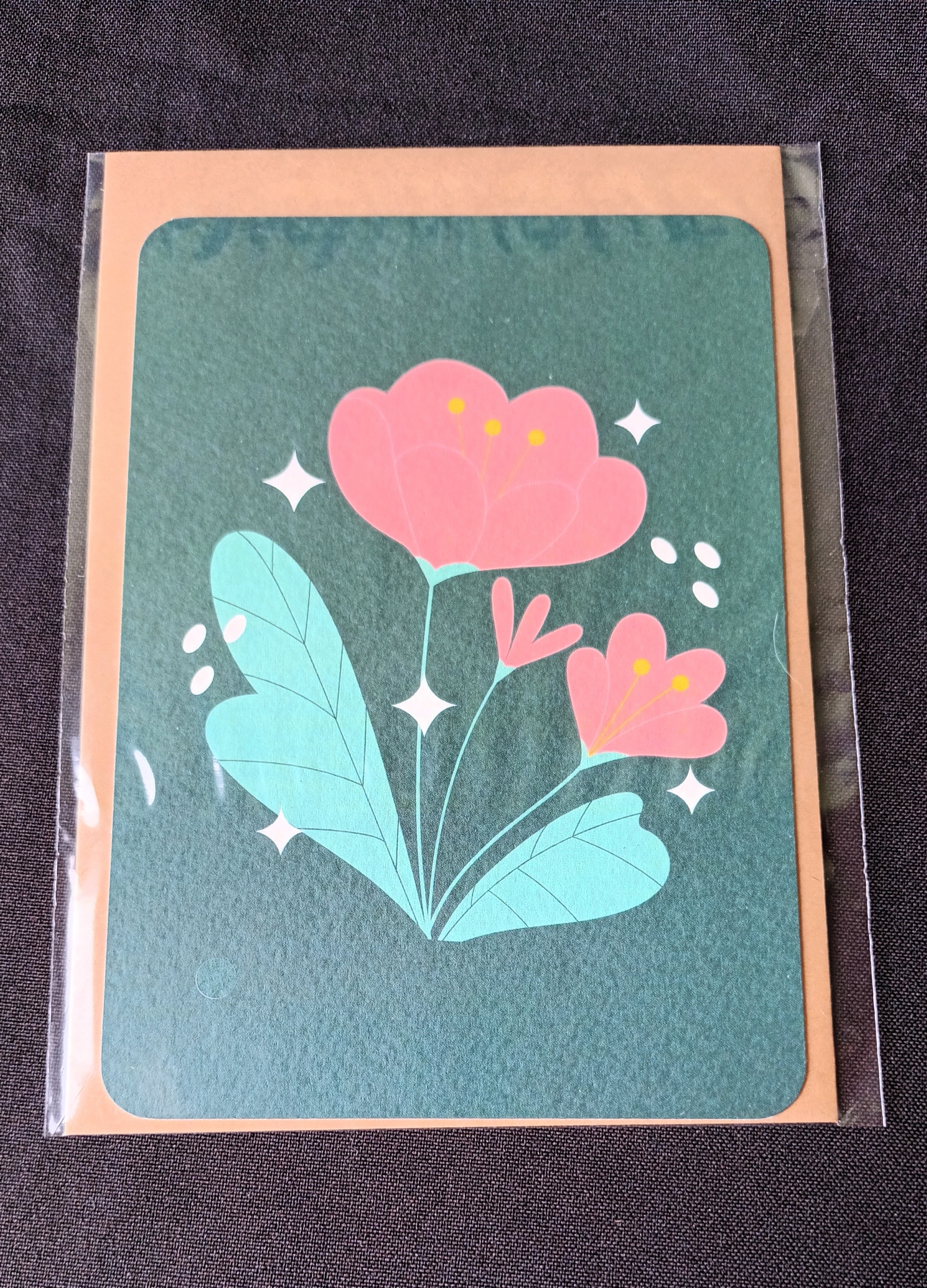 Carte postale Pivoine verte Graines de Love