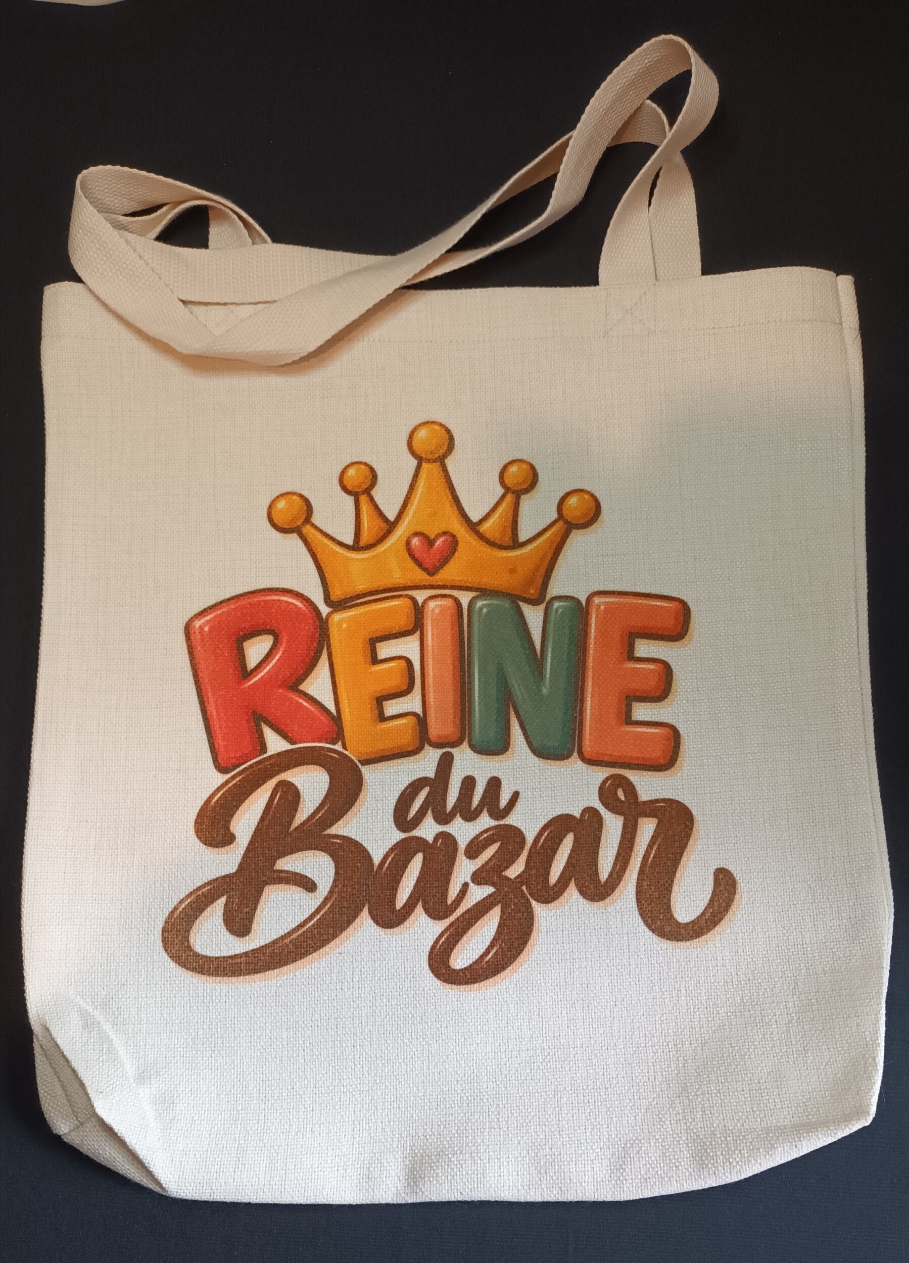 Tote bag Reine  bazar face