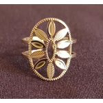 Bague couronne feuilles dorée Graines de Love