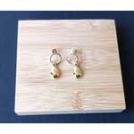 Boucles doreilles gouttes pendantes or Graines de Love