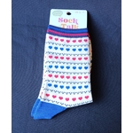 Chaussettes coeurs bleus et rouge 1 Graines de Love