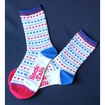Chaussettes coeurs bleus et rouges Graines de Love