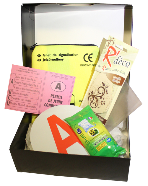 Coffret cadeau - Permis de conduire - Passé - Félicitations - Colis surprise  - Coffret