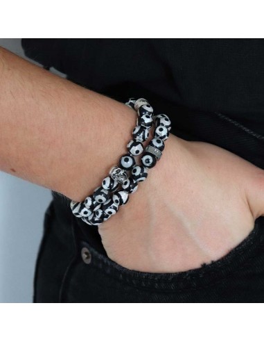 Bracelet Hadès Skull Double rang