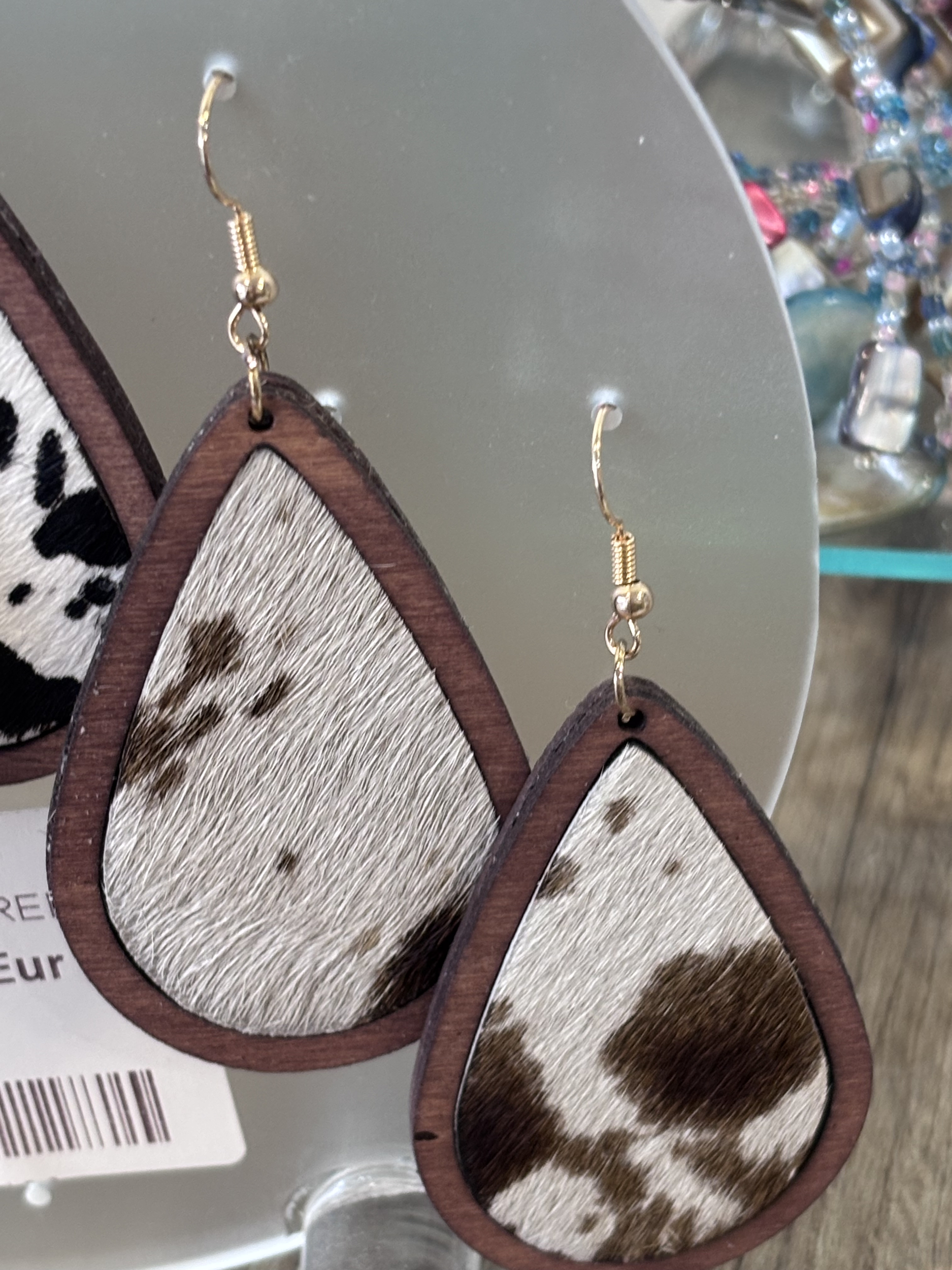 Boucles oreilles bois