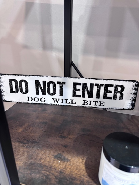 Plaque métal Do not enter