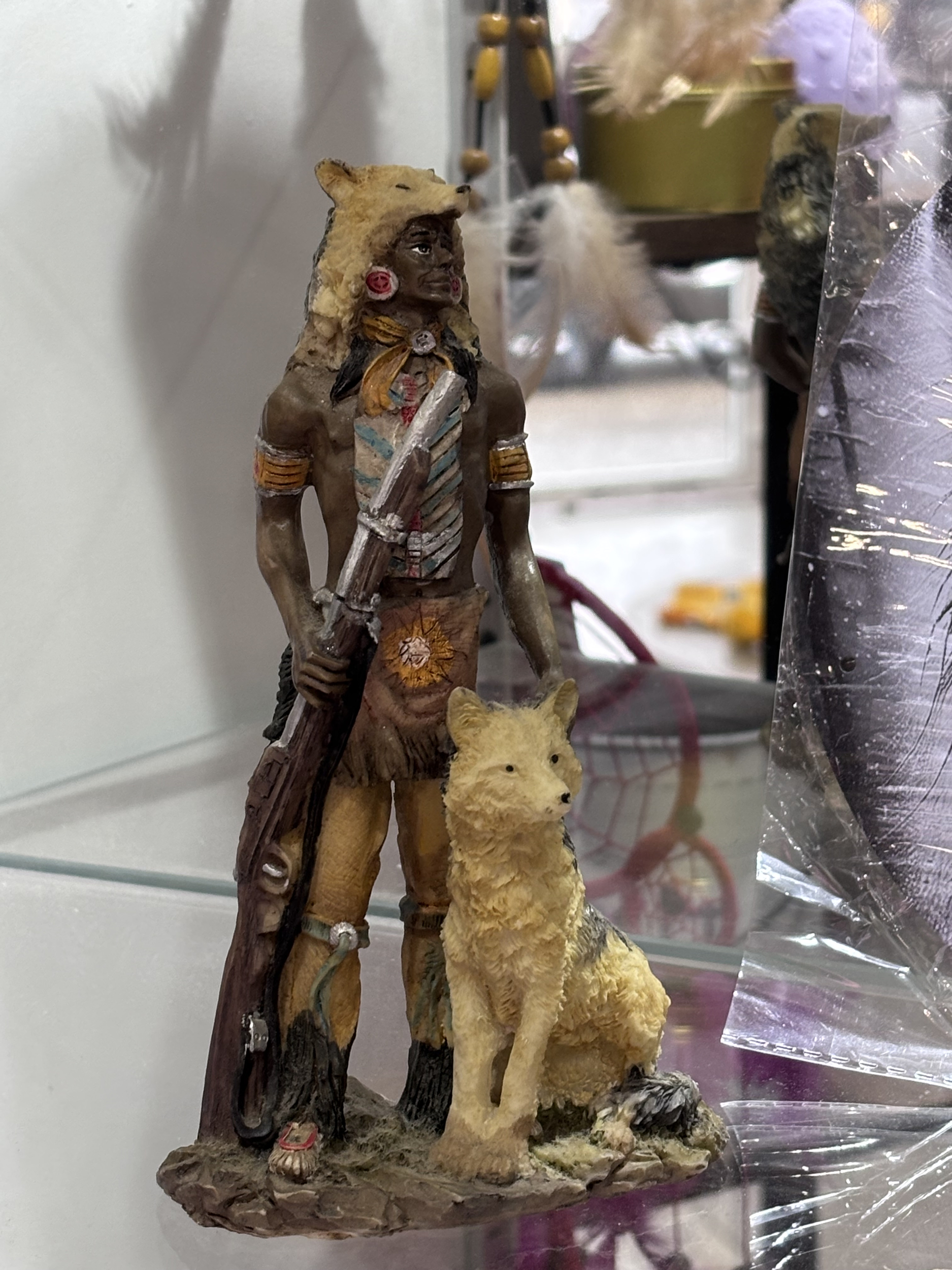 Figurine Amérindienne Chef Indien Chasseur