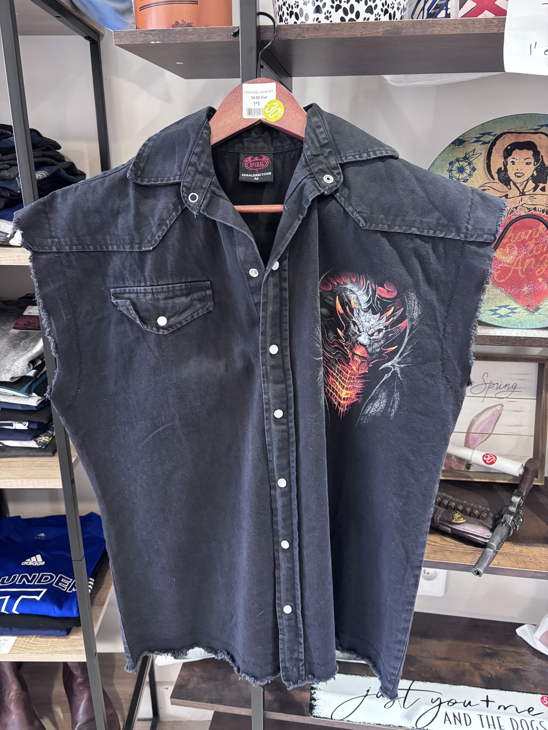 Chemise sans manches Dragon Taille M