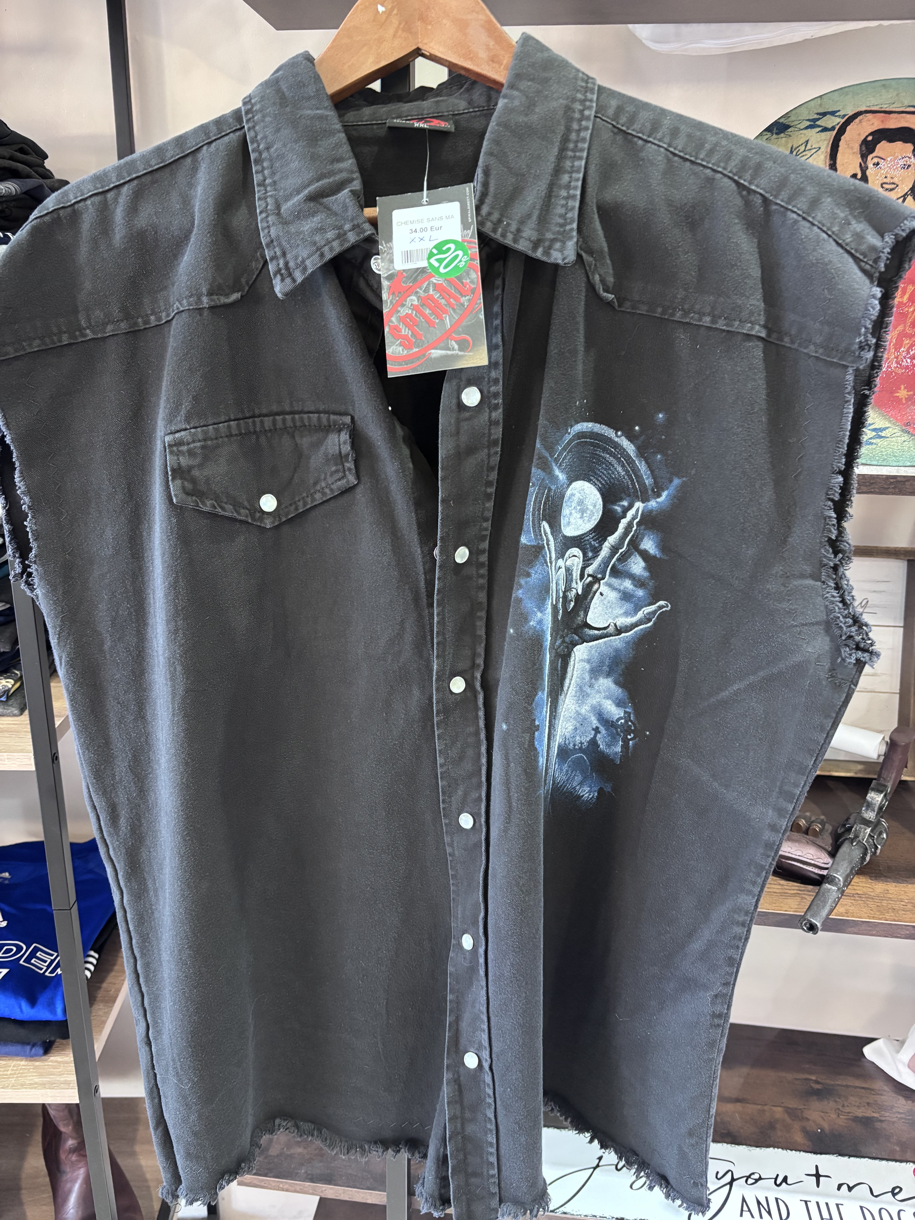 Chemise sans manches Hard Rock, Taille XXL