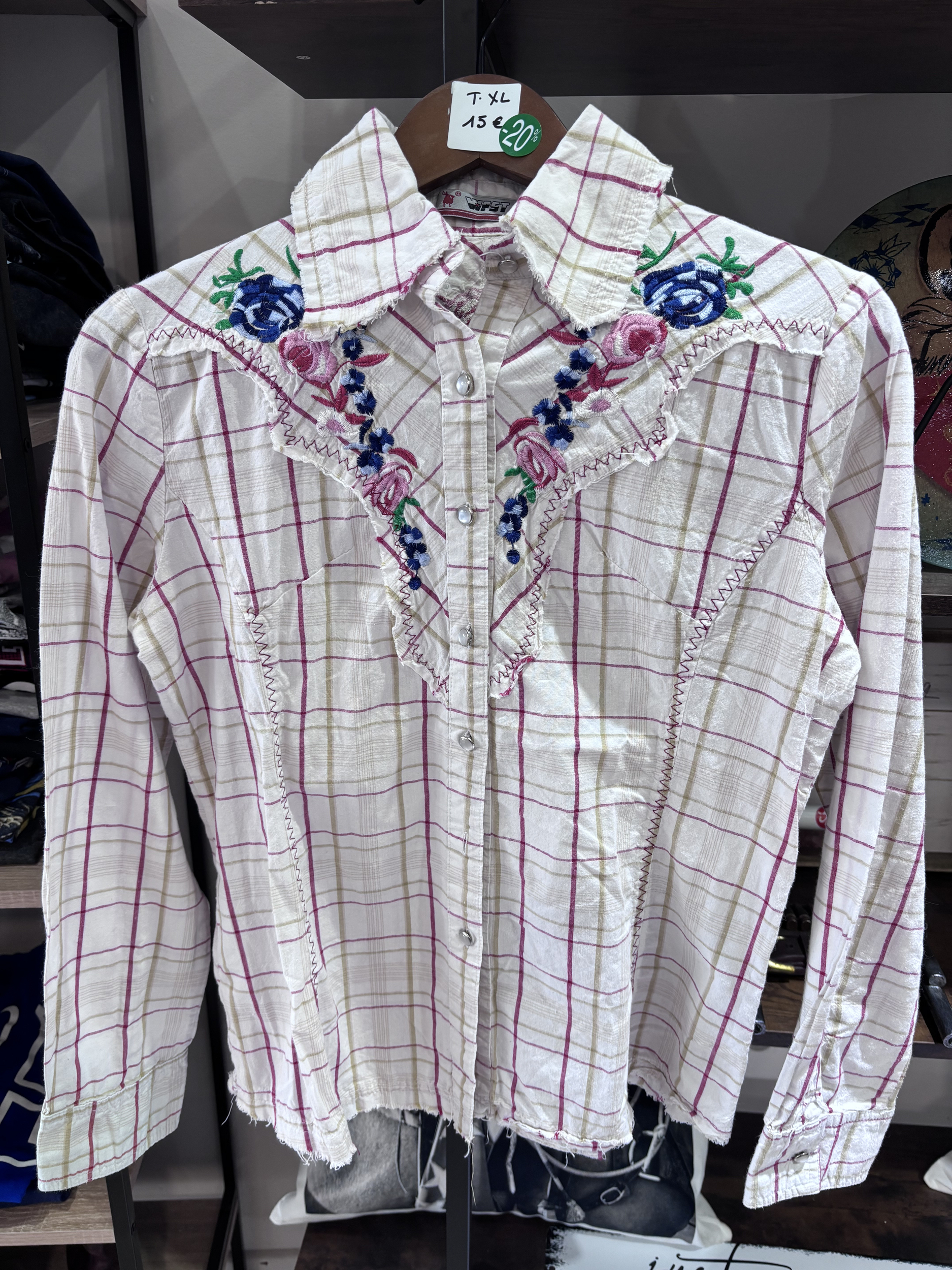 Chemise Country à carreaux, Taille XL