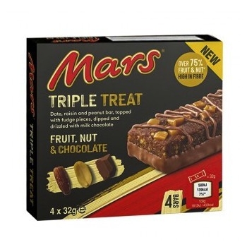 Mars Triple Treat Fruit & Nut 128 Gr
