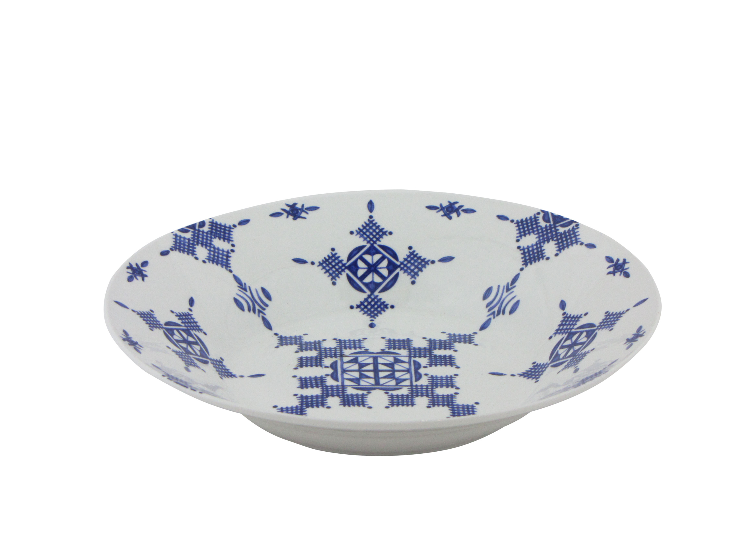 Assiette creuse 23 cm Point Bleu