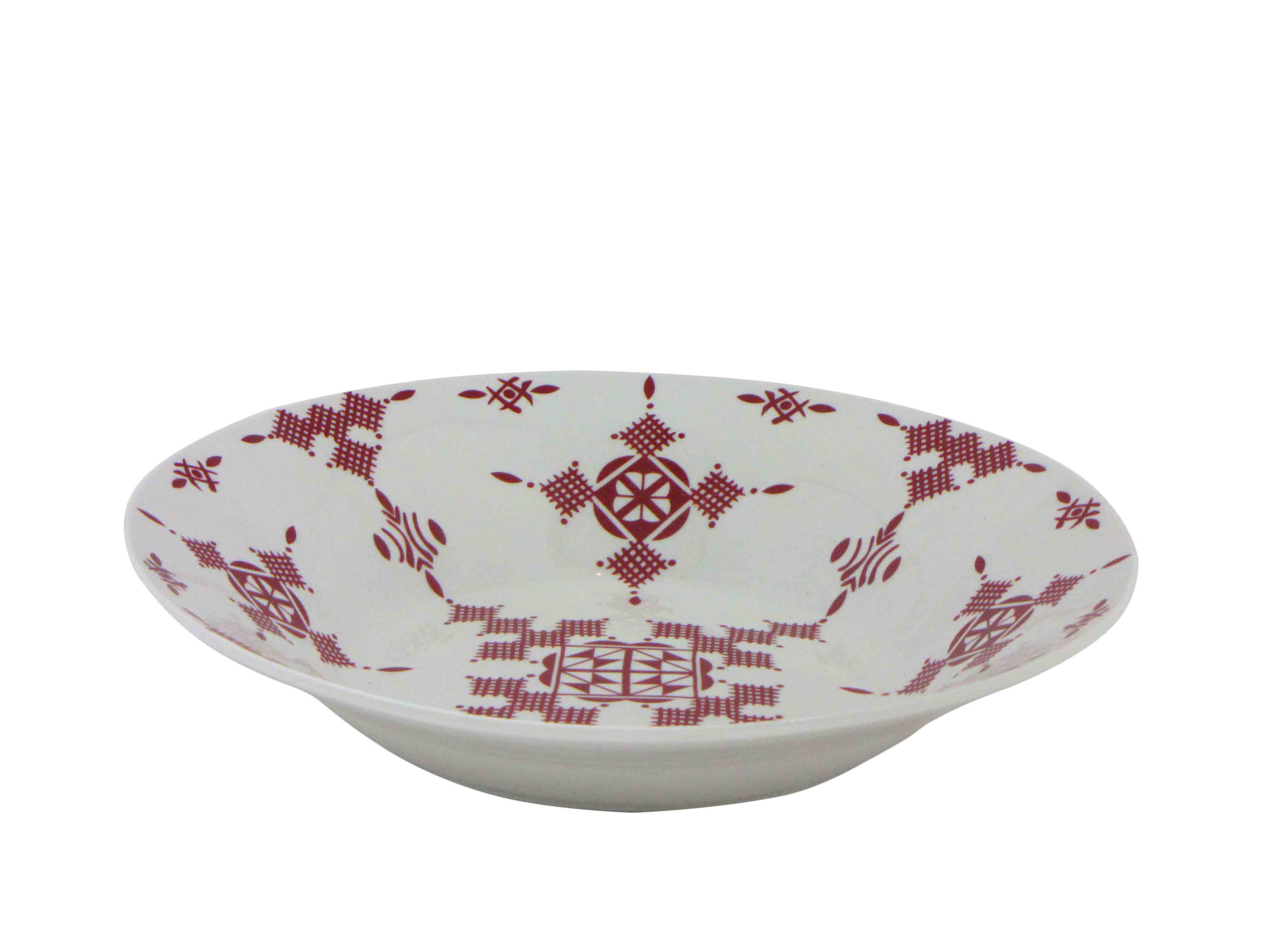 Assiette creuse 23 cm Point Rouge