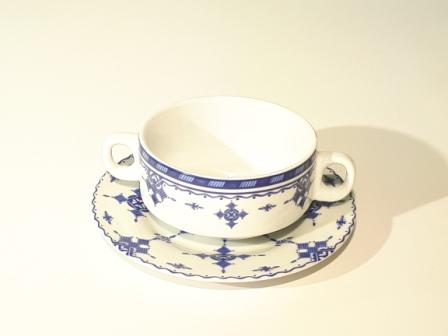 Consommé et assiette 15 cm Point Bleu