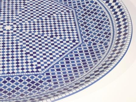 Assiette plate Bleu de Fès 25,5 cm P de Fès