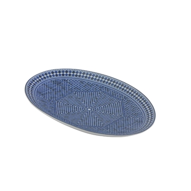 GRAND PLAT ROND FAÏENCE BLEUE DE FEZ MAROC D 40 cm XXème MAGHREB EUR 65