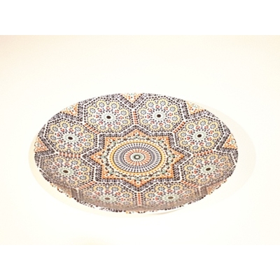 Assiette plate zellige noir