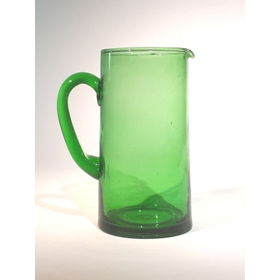 carafe anse verte H 18 cm