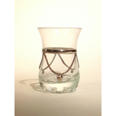 Verre photophore maillechort