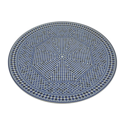 Plat rond D 40 45 Bleu de Fes B