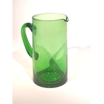 carafe anse verte H 18 cm