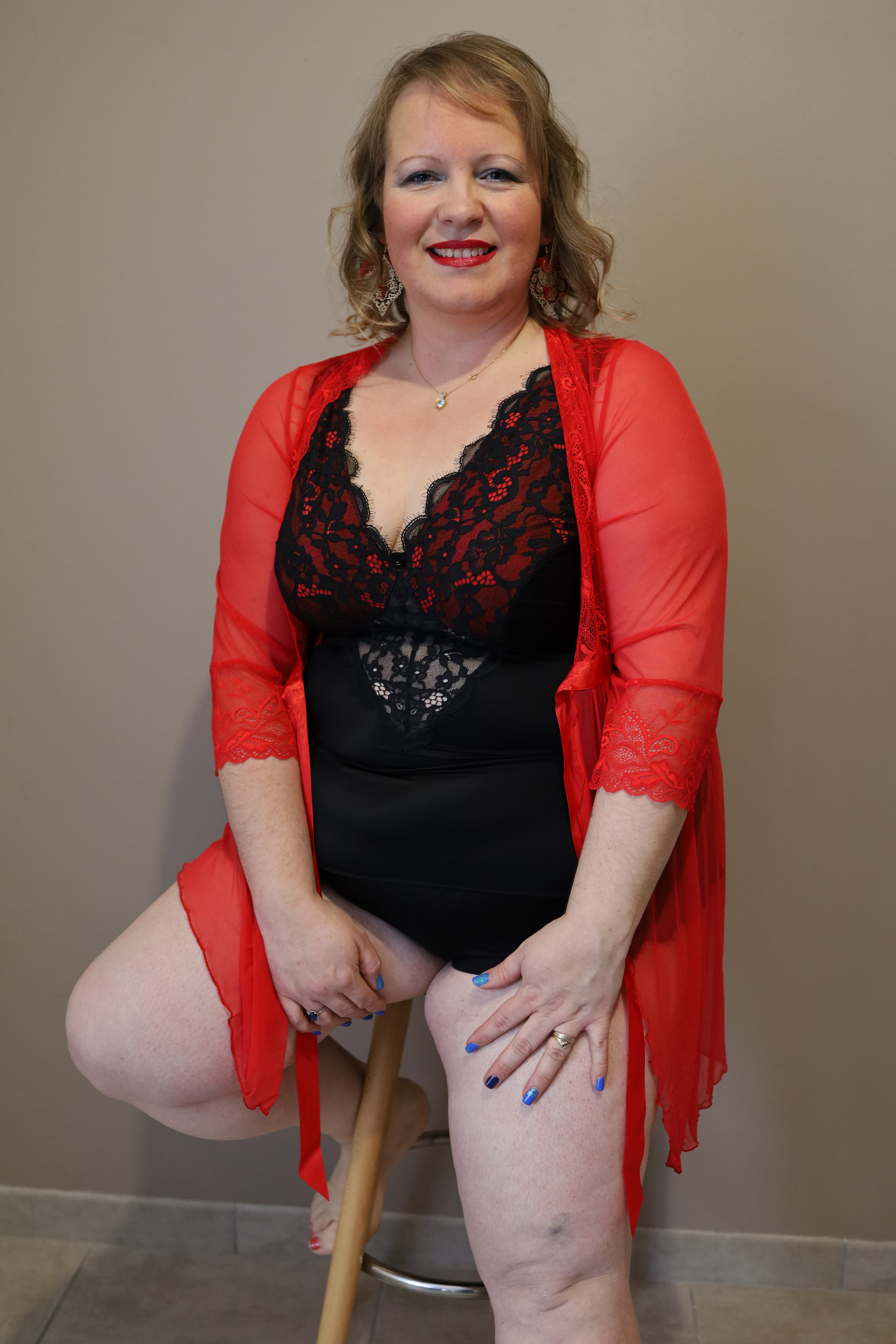 set de nuit grenat + deshabillé EMY rouge  (4)