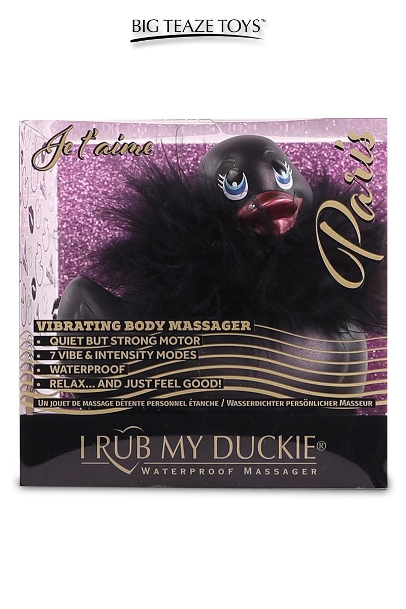 mini canard vibrant "Duckie Paris noir" Big Teaze Toys (3)