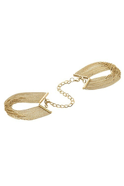 menottes de mailles métalliques dorées Bijoux Indiscrets (5)