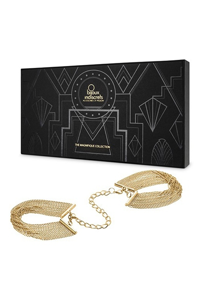 menottes de mailles métalliques dorées Bijoux Indiscrets (3)